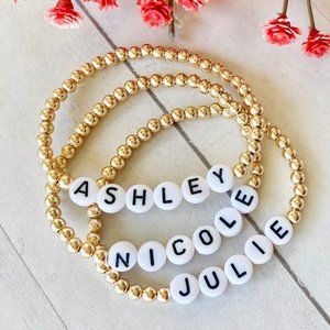 Gold seed bead bracelets